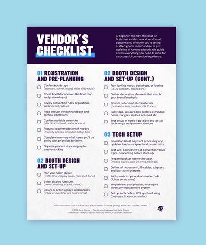 VENDOR'S CHECKLIST